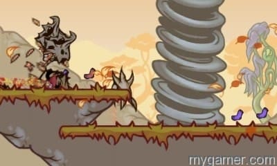 Run through tornadoes with devil horns