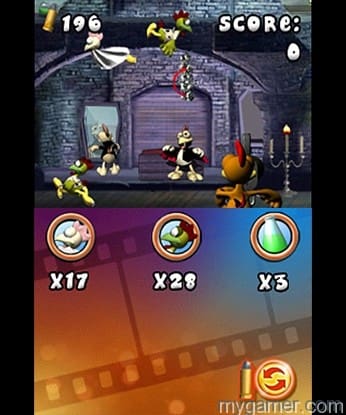 Reload by tapping the icon on the touch screen or use the D-pad