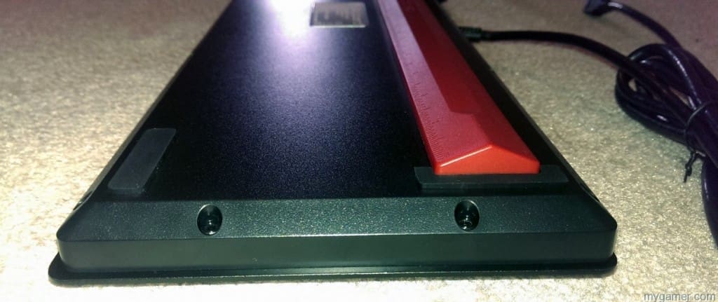 The red bar is the new stand that doubles as a ruler