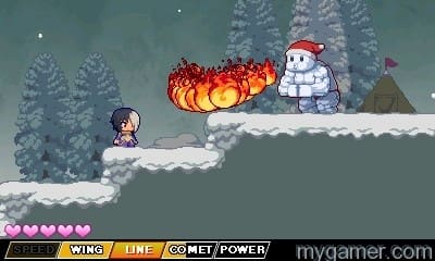 You fight hulked out speedo wearing snowman that spit fire. No, really.