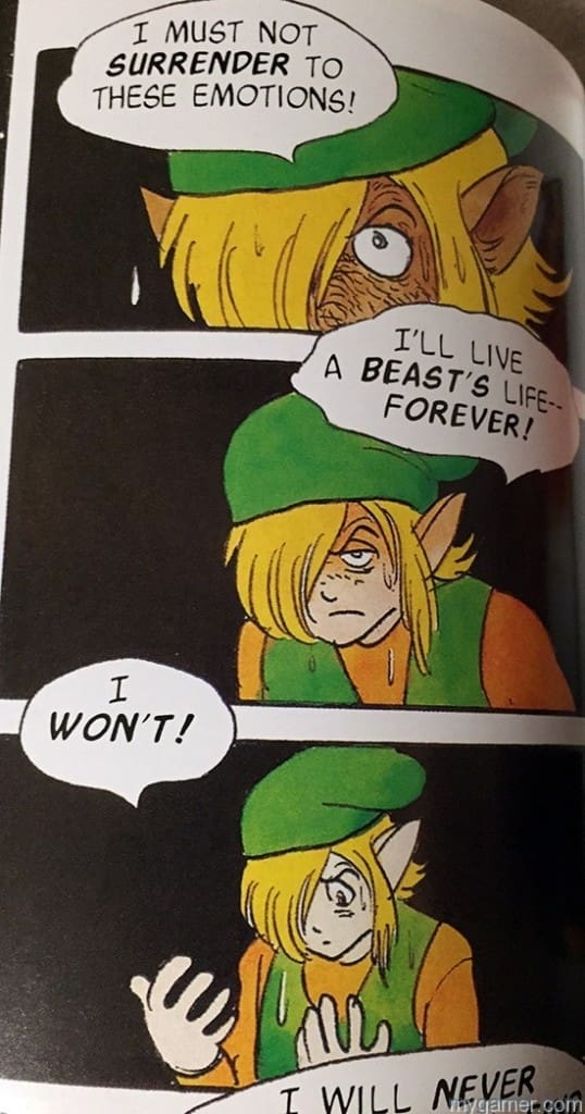 Link fights back turning into a beast.
