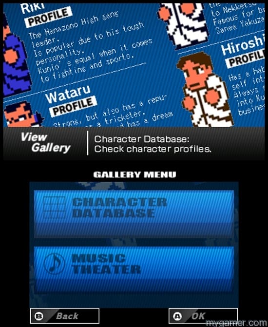 You can learn about each character in the Gallery