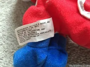 BDA Nintendo Plush tag Back