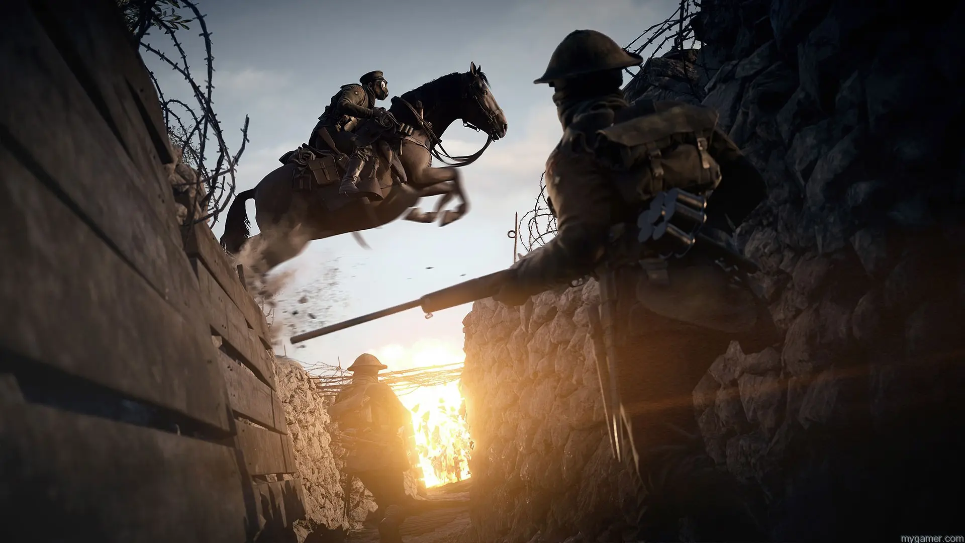 vehicles and horses in Battlefield 1