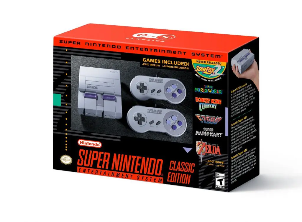 SNES Mini console box