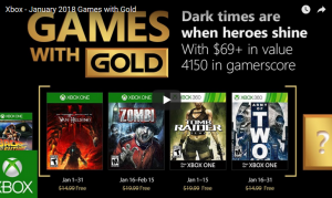 Xbox Games with Gold Jan 2018