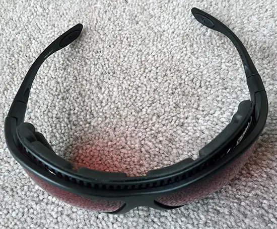 Safety Blue Sleep Savior Glasses top down Safety Blue Sleep Savior Glasses top down