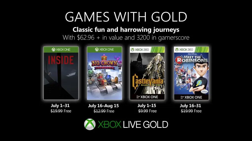 Xbox Games with Gold July 2019