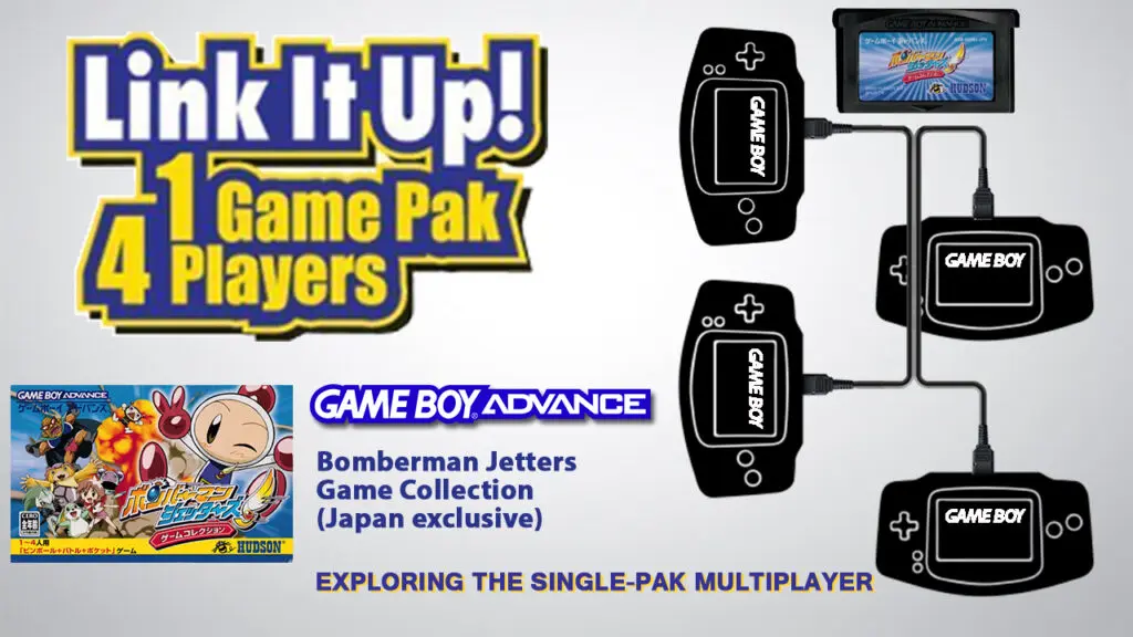 GBA Single Pak link Bomberman Jetters Game Collection