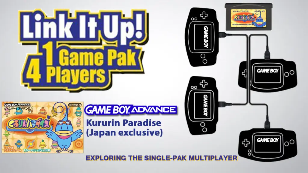 GBA Single Pak link Kururin Paradise