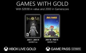 Xbox games with gold Jan 2023