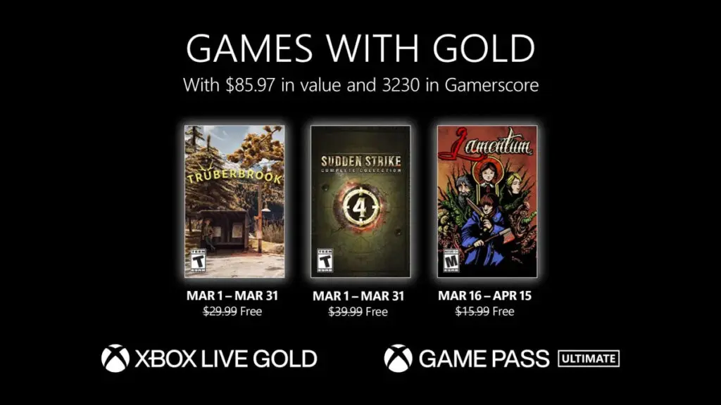 Xbox Games with Gold March 2023