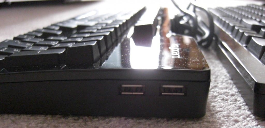 Its takes up two USB ports but it also acts as a 2-port USB hub so you are not really losing anything
