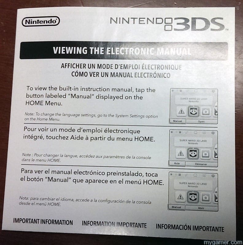 3DS Instructions