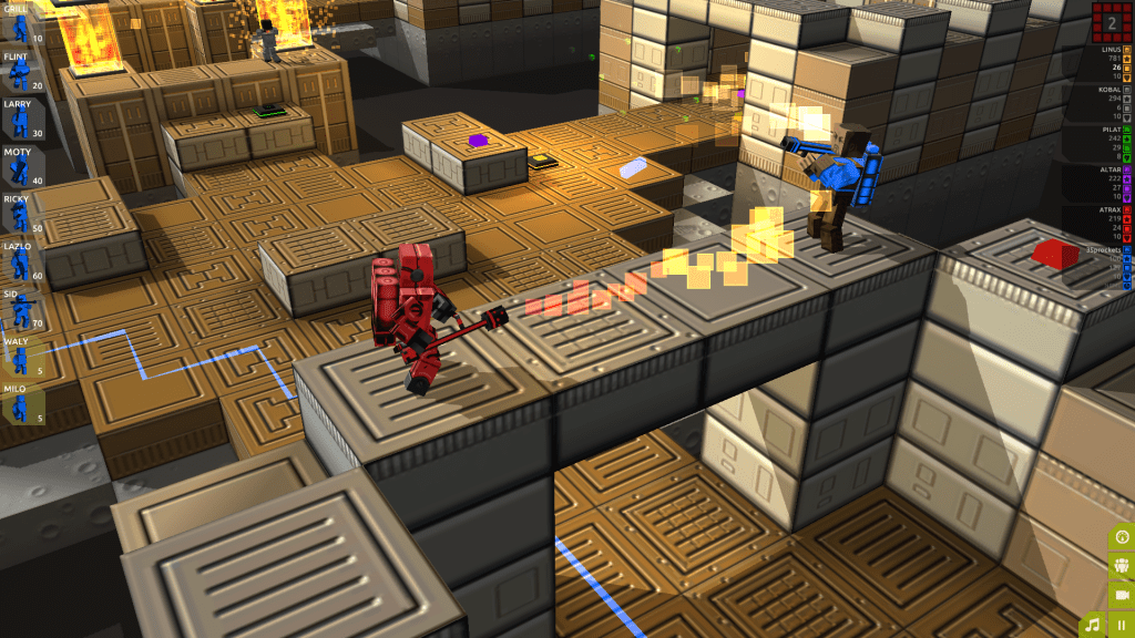 Game modes in Cubemen 2 - offline and online battles