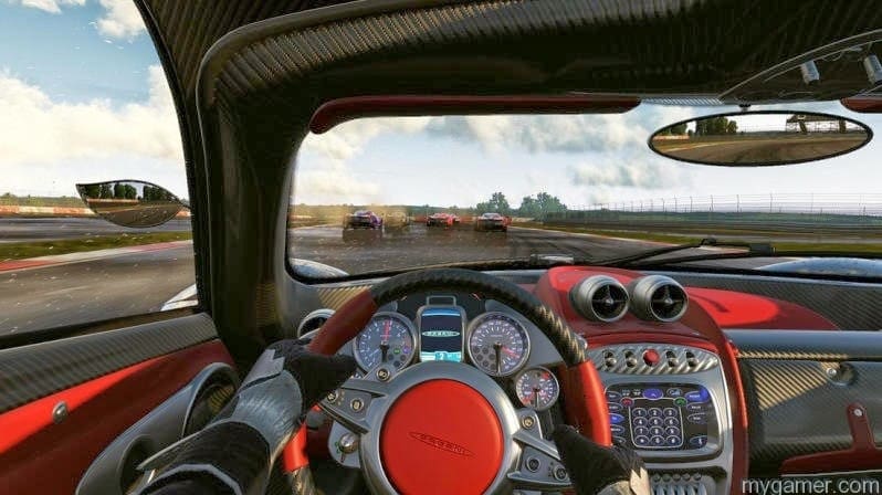 screenshot behind the wheel in Project Cars