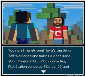 Info Quest II is a mini Minecraft game to preview Story Mode