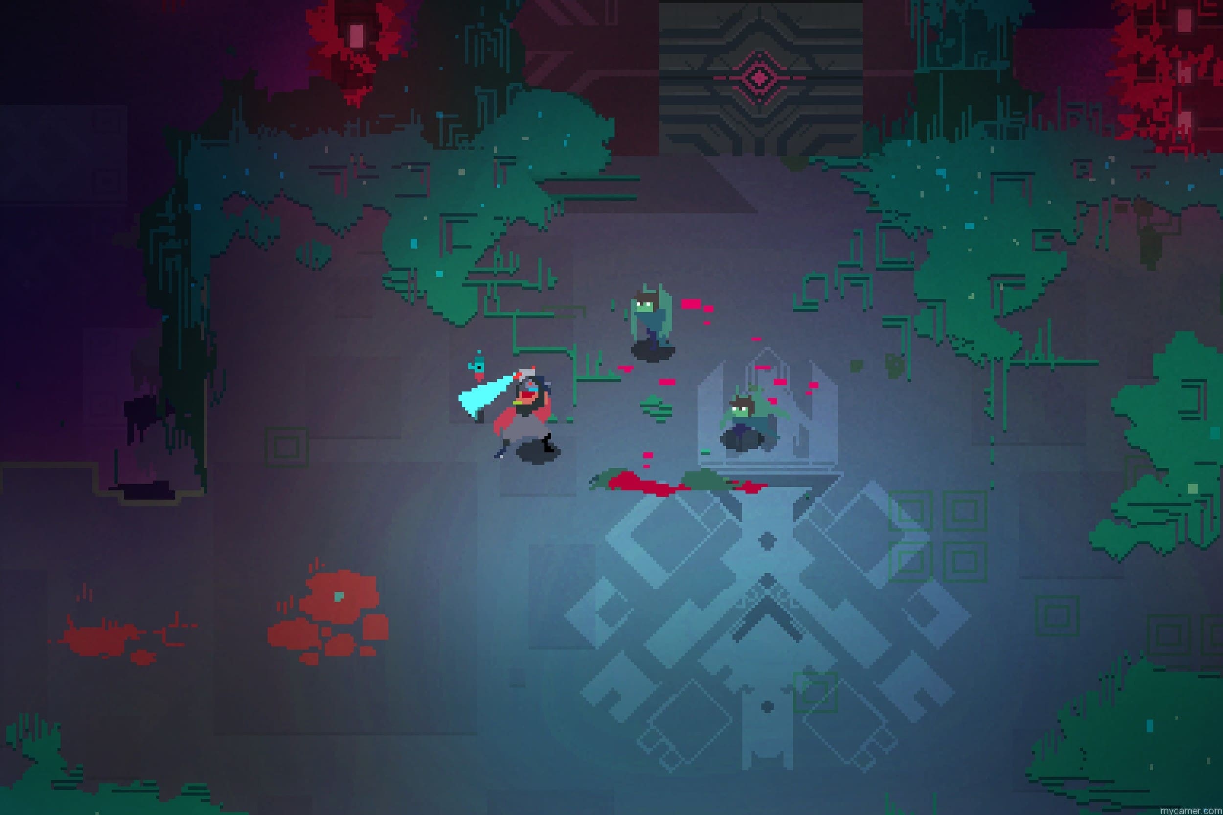 Gameplay in Hyper Light Drifter Gameplay in Hyper Light Drifter