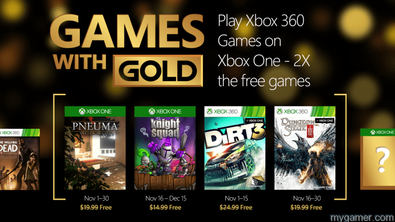Xbox Games with Gold NOv 2015