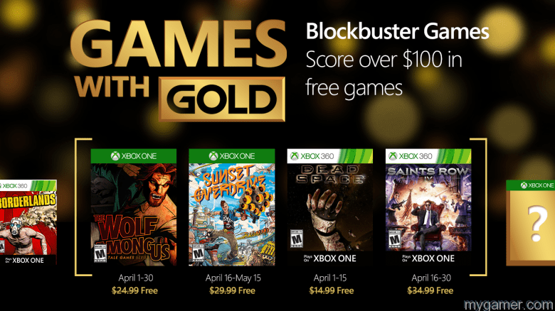 Xbox Games With Gold April 2016