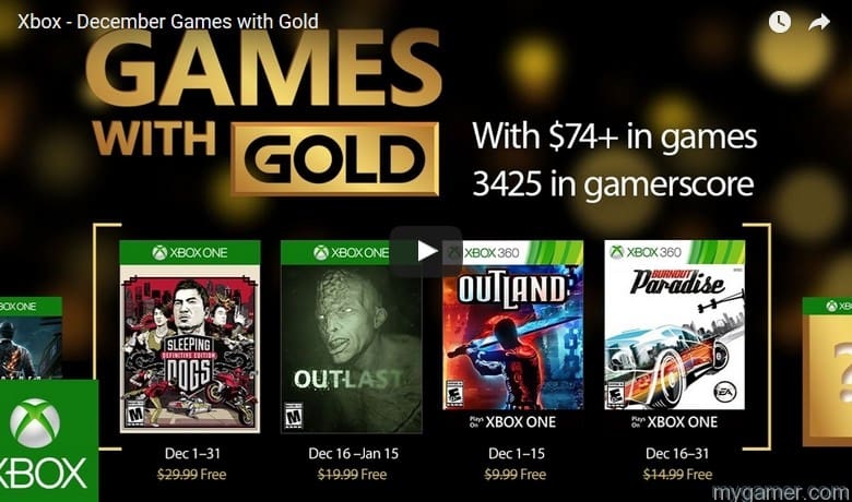 Games With Gold Dec 2016