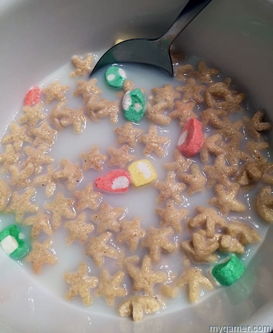 Super Mario Cereal in Milk