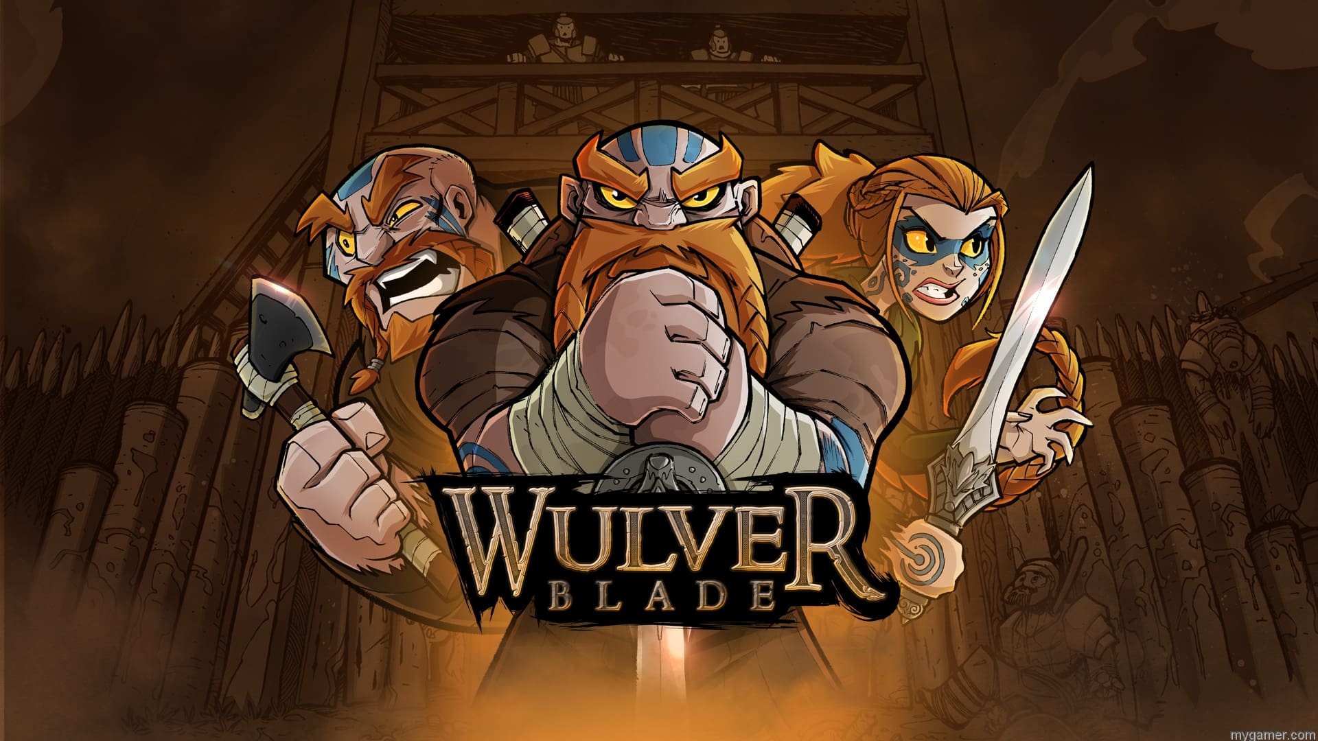 Wulverblade Main Characters with logo