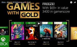 Xbox Games with Gold March 2018