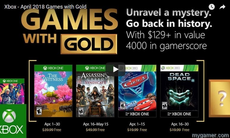 Xbox Games with Gold April 2018