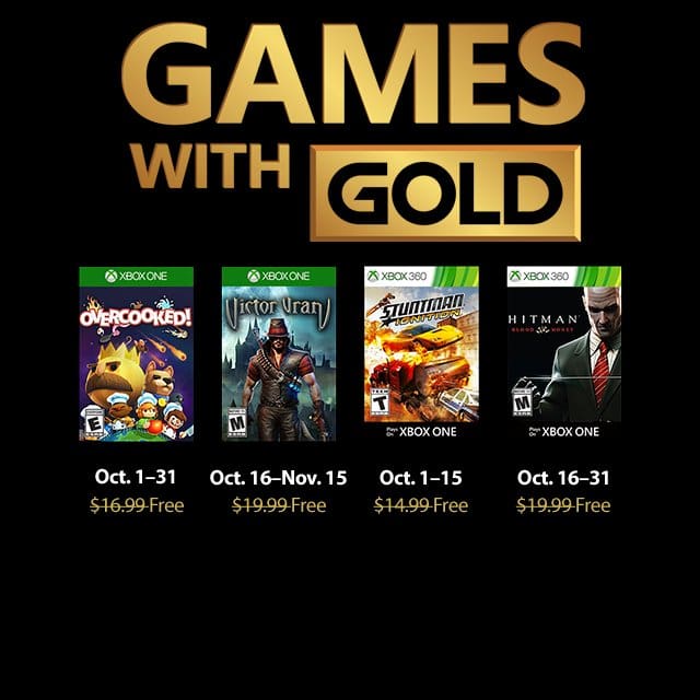 Games with Gold Xbox Oct 2018