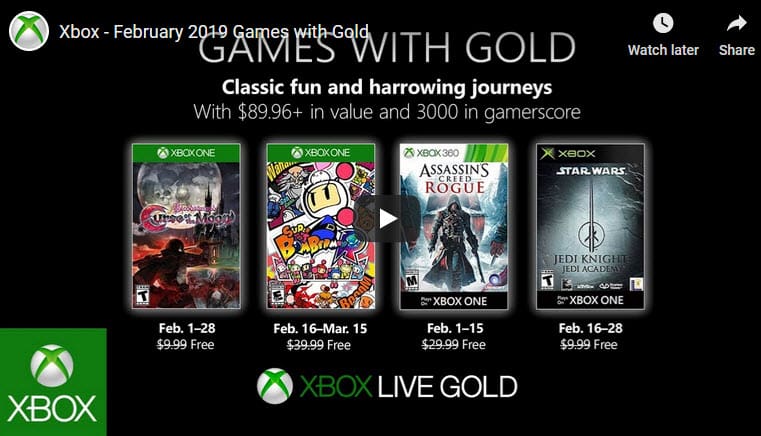 Games with Gold Feb 2019