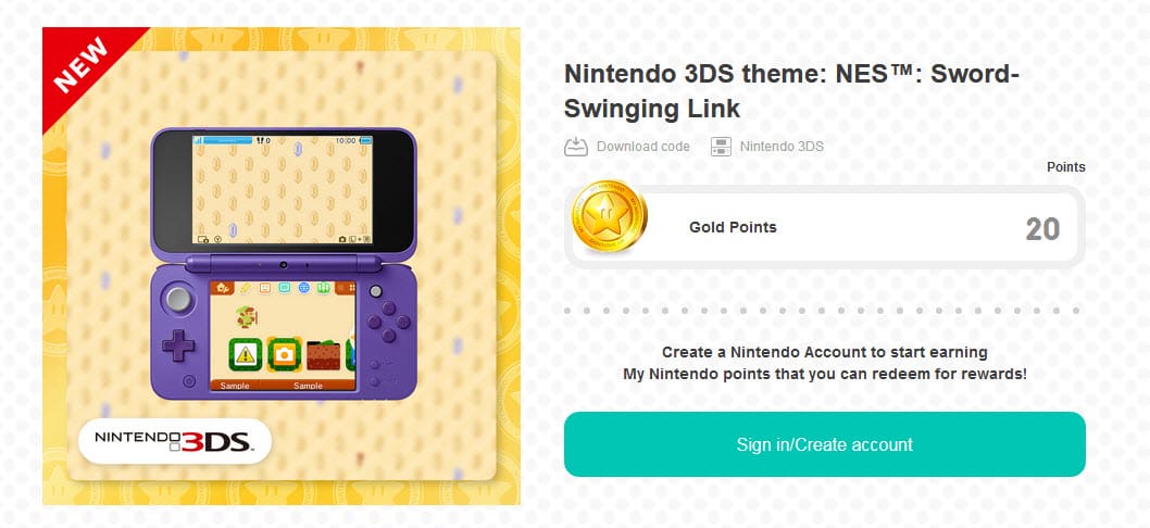 3DS theme NES Sword Swing Link