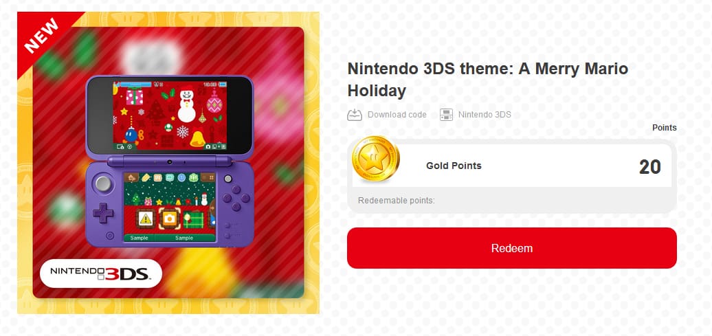 3DS Theme A Merry Mario Holiday