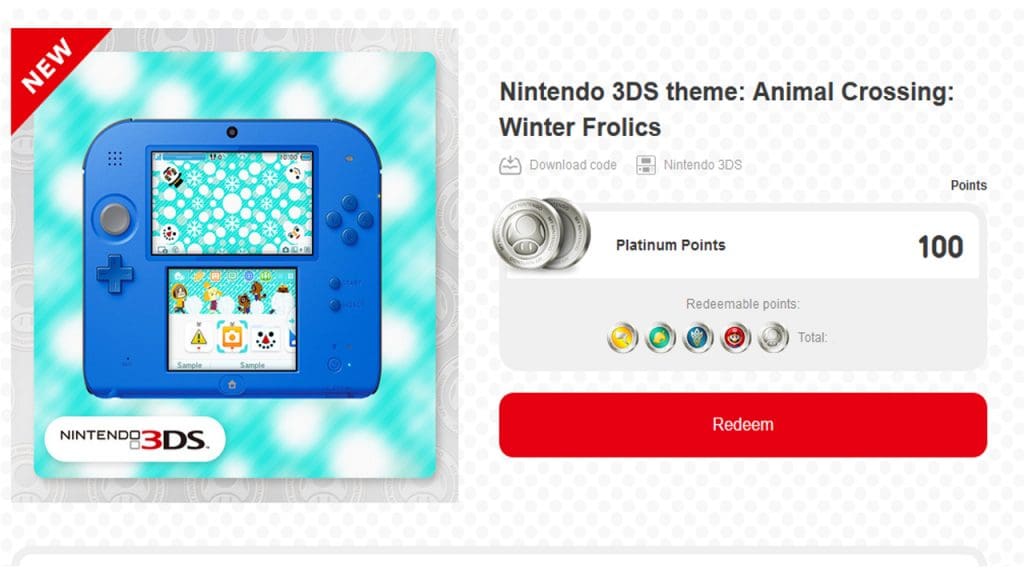 3DS theme Animal Crossing Winter Frolics 3DS theme Animal Crossing Winter Frolics