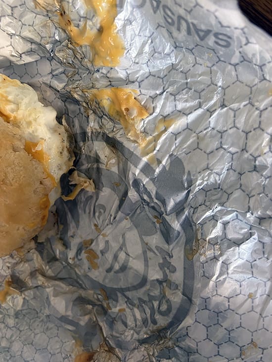 Wendys Brkfast 10 grease