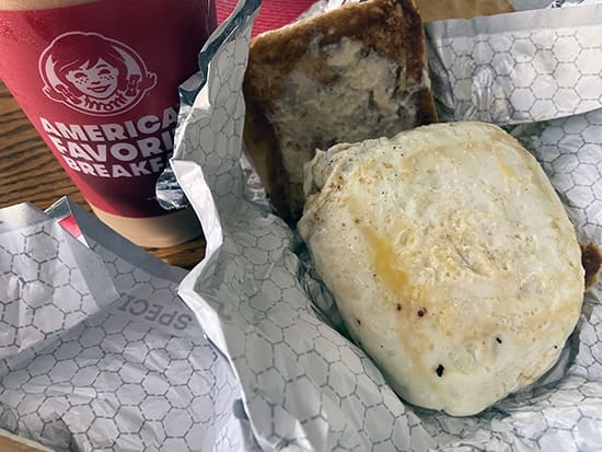 Wendys Brkfast 7 egg smear