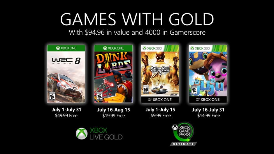 Games with Gold July 2020