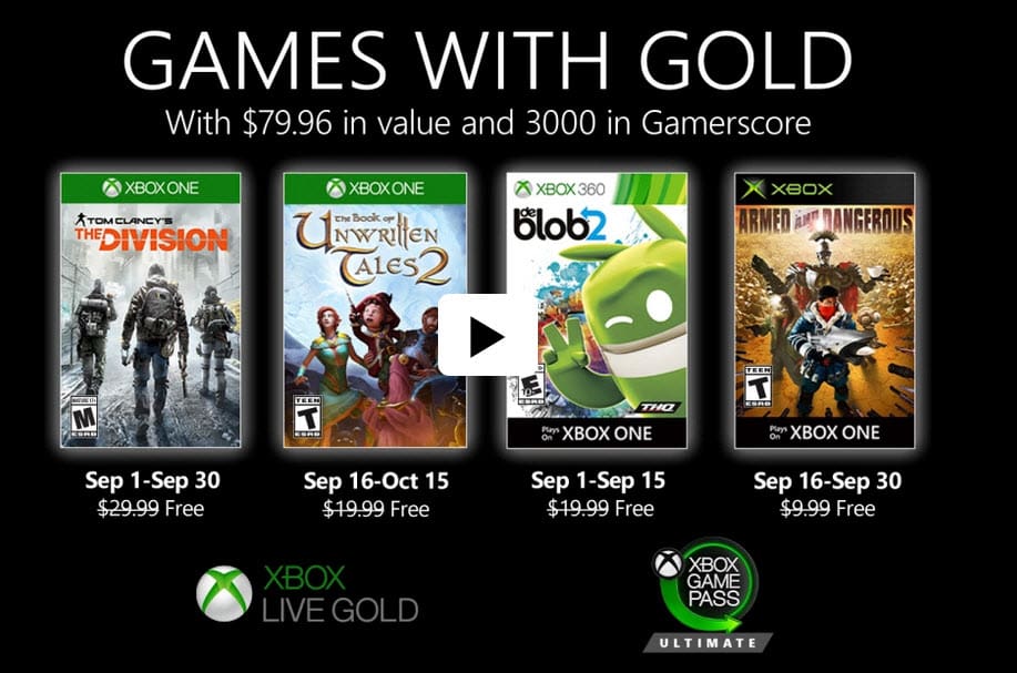 Games with Gold Sept 2020