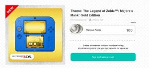 3DS Theme Zelda Maj Mask Gold