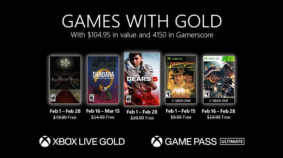 Xbox Games with Gold Feb 2021