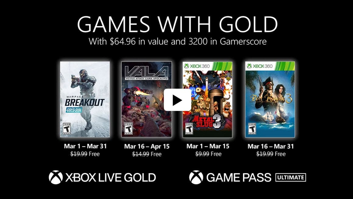 Games with Gold March 2021