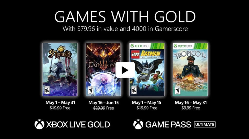 Xbox games with gold May 2021