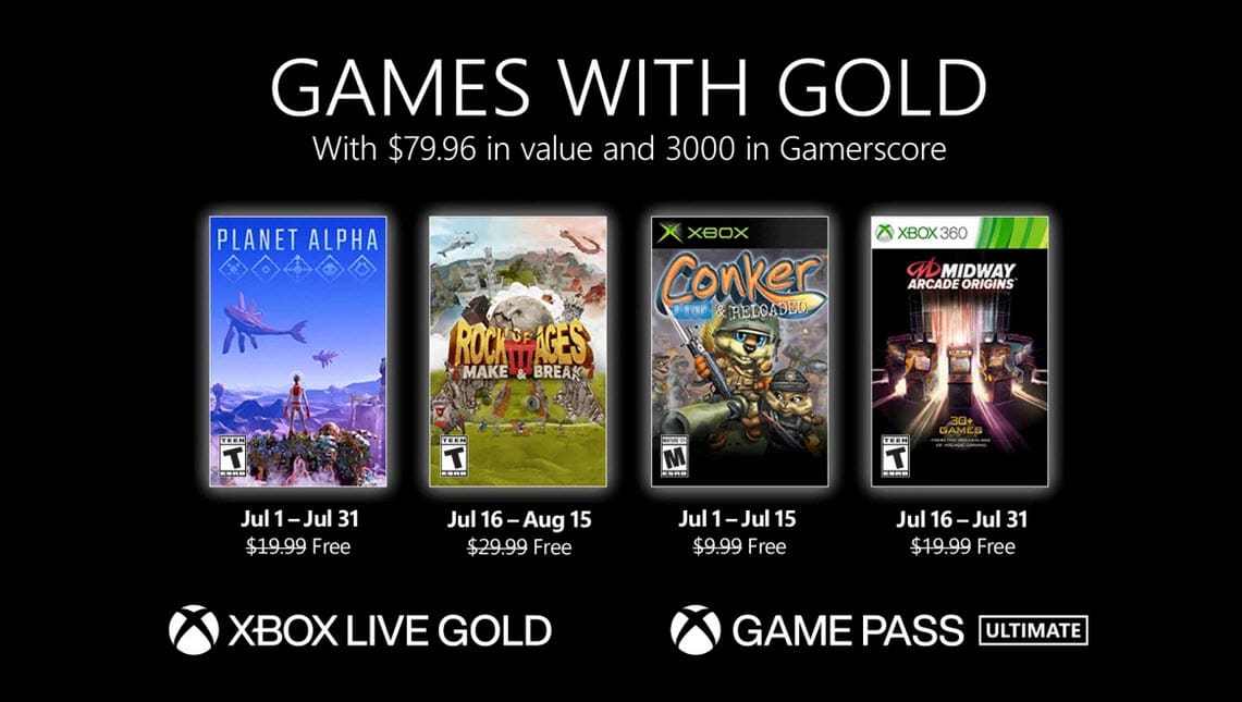 Xbox free Gold July 2021