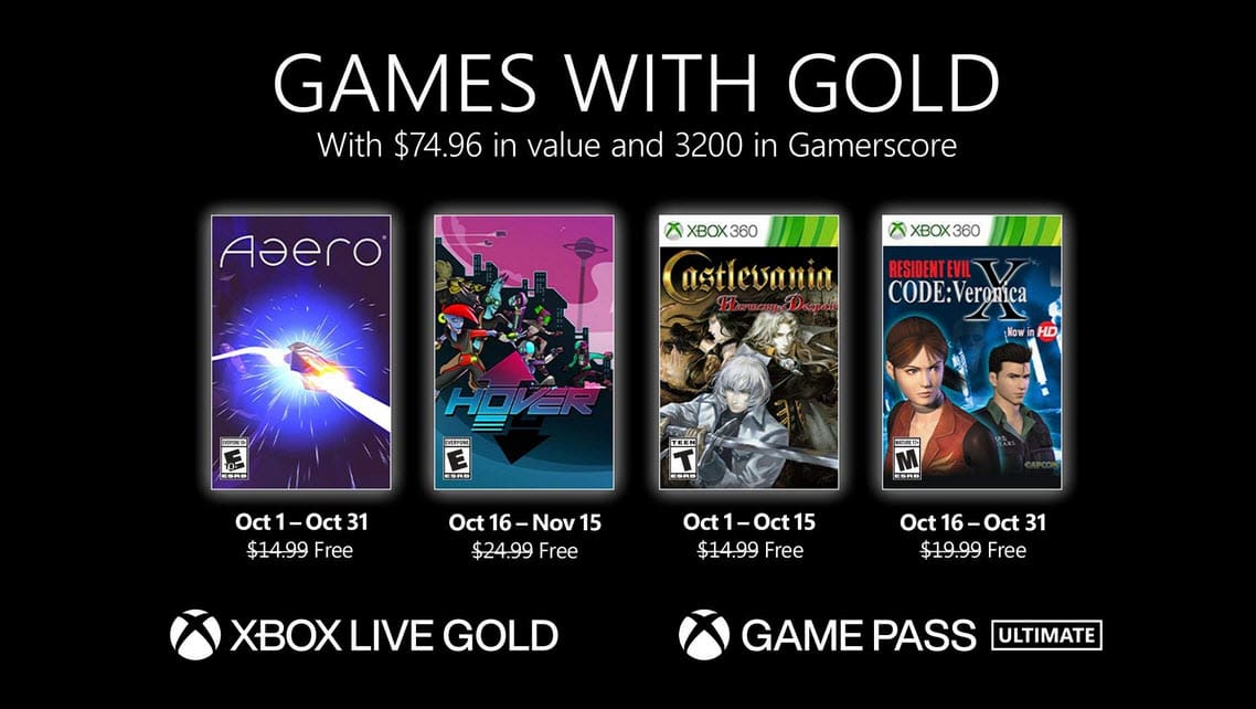 Xbox Gold Oct 2021