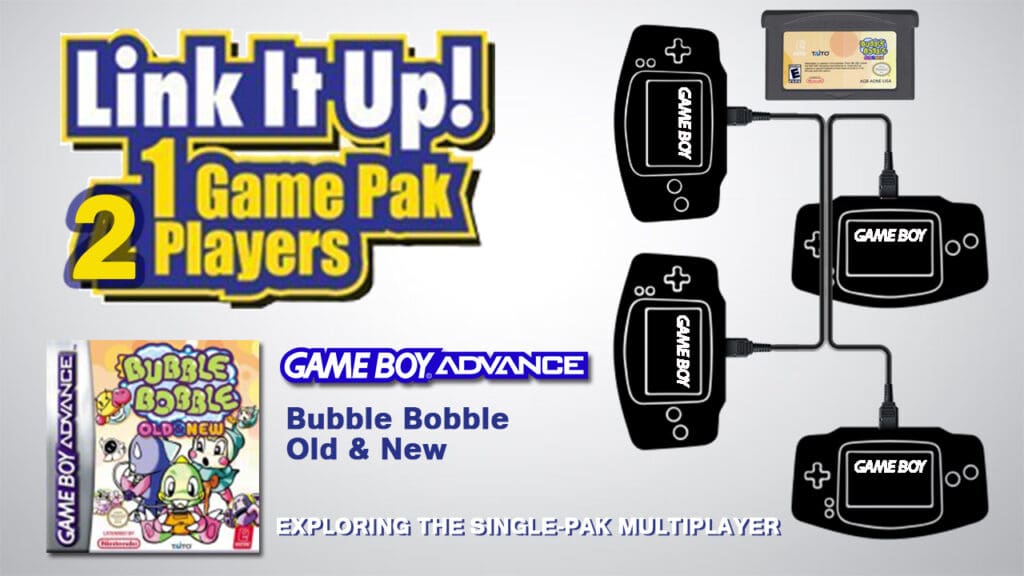 Single Pak Banner Bubble Bobble Old and New Single Pak Banner Bubble Bobble Old and New