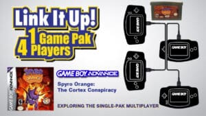 GBA Single Pak link Spyro Orange