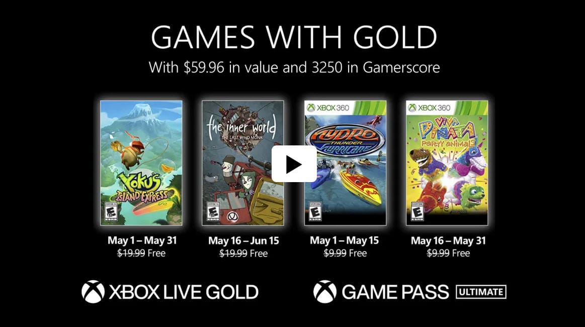 Xbox Games for Gold May 2022