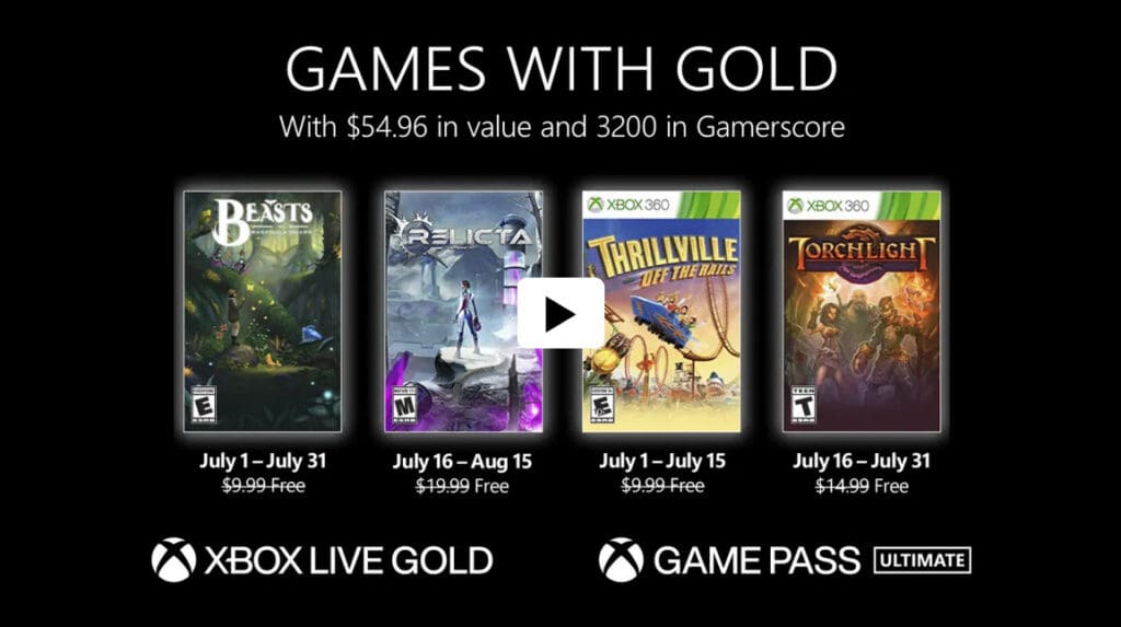 Xbox games with gold July 2022 Xbox games with gold July 2022