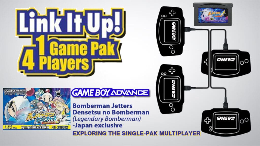 GBA Single Pak link Bomberman Jetters Densetsu no Bomberman Legend GBA Single Pak link Bomberman Jetters Densetsu no Bomberman Legend