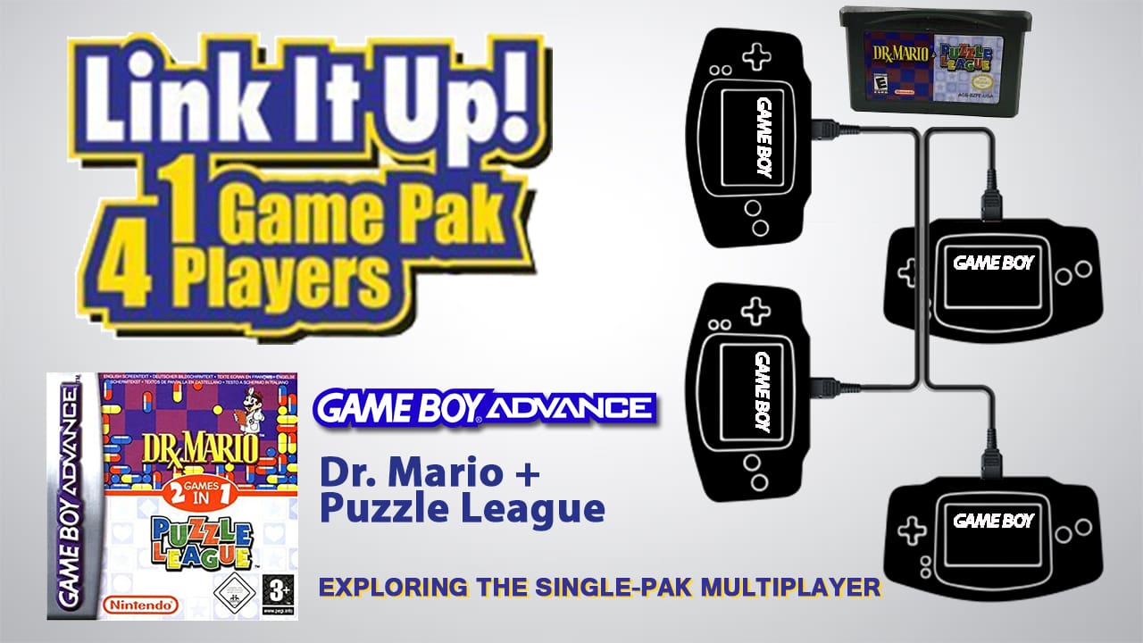 GBA Single Pak link YT DrMario and Puzzle League